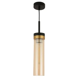 YASKR PL0140-1 MALIKA 1 lampa wisząca kolor czarny+ mosiężny