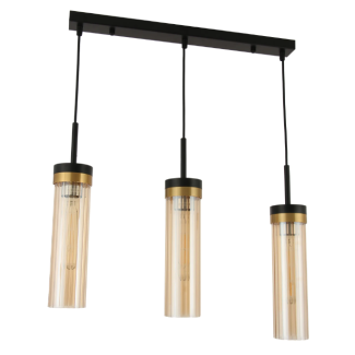 YASKR PL0140-3 MALIKA 3 lampa wisząca kolor czarny+ mosiężny