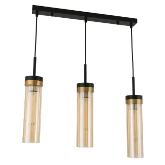 YASKR PL0140-3 MALIKA 3 lampa wisząca kolor czarny+ mosiężny