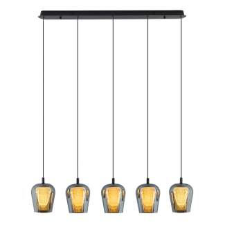 YASKR PL0141-5 KESO 5 lampa wisząca kolor czarny