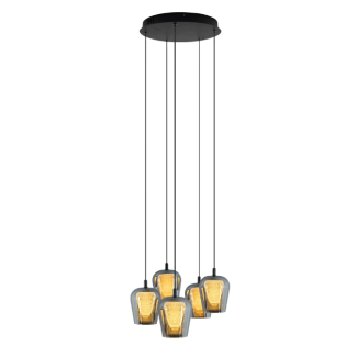 YASKR PL0142-5 KESO ROUND lampa wisząca kolor czarny