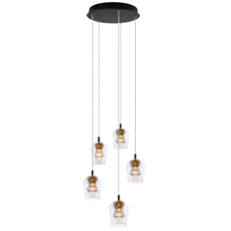 YASKR PL0144-5 TASA ROUND lampa wisząca kolor  czarny