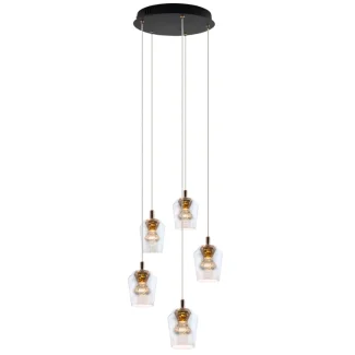 YASKR PL0144-5 TASA ROUND lampa wisząca kolor czarny
