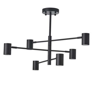 YASKR Lampa Sufitowa Noe 6xGU10 czarna PLC0102-BK