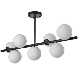 YASKR Lampa Sufitowa Bolti 7xE14 czarna PLC0104-BK
