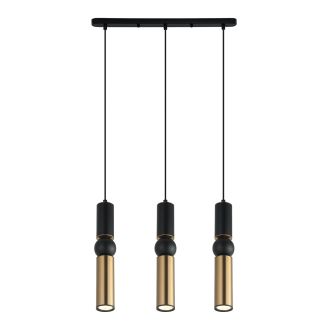 ITALUX PND-14290-3A-BK-BRO lampa wisząca czarny,brązowy