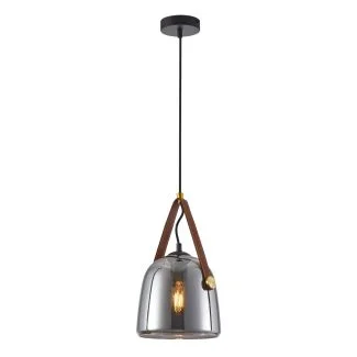 ITALUX PND-24342-1-BK-SG lampa wisząca czarny,przydymiony