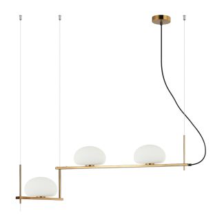 ITALUX PND-357783-BRO+W lampa wisząca mosiądz