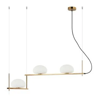 ITALUX PND-357783-BRO+W lampa wisząca mosiądz