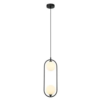 ITALUX PND-3965-2-BK lampa wisząca czarny,biały
