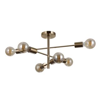 ITALUX PND-4025-6-HBR lampa wisząca mosiądz