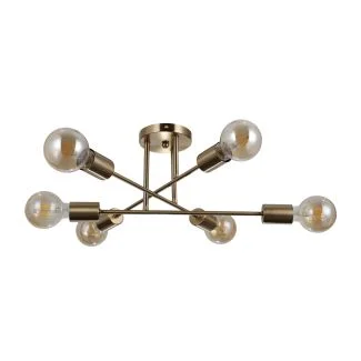 ITALUX PND-4052-6-HBR lampa wisząca mosiądz
