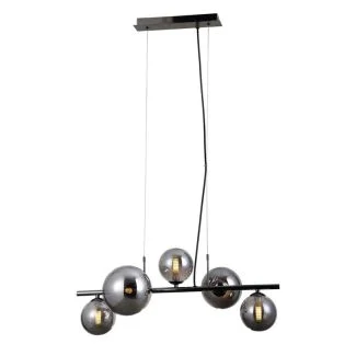 ITALUX PND-406007-5A-BCR Canello lampa wisząca czarny