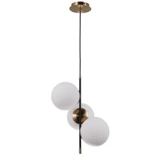 ITALUX PND-43660-3 Stelia lampa wisząca czarny,brązowy