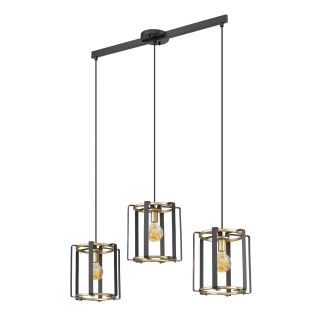 ITALUX PND-44003-3-BK-GD lampa wisząca złoty,czarny