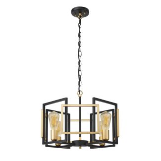 ITALUX PND-44003-4-BK-GD lampa wisząca złoty,czarny