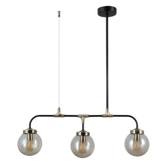 ITALUX PND-48882-3 Valpena lampa wisząca czarny,brązowy