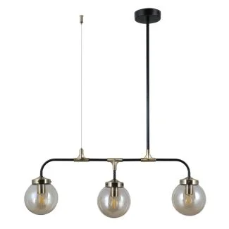 ITALUX PND-48882-3 Valpena lampa wisząca czarny,brązowy
