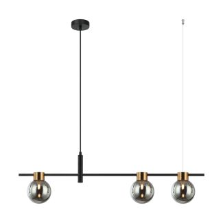 ITALUX PND-5225-3-BK-SG lampa wisząca czarny,przydymiony