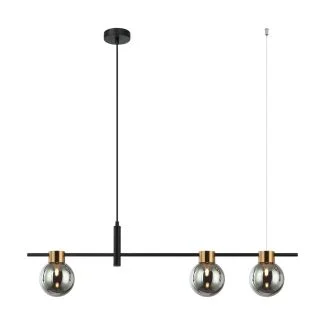 ITALUX PND-5225-3-BK-SG lampa wisząca czarny,przydymiony