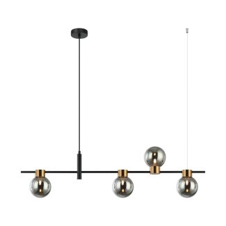 ITALUX PND-5225-4-BK-SG lampa wisząca czarny,przydymiony