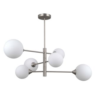 ITALUX PND-55342-6-SN Evora lampa wisząca nikiel