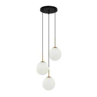 ITALUX PND-5578-3S-BRO-BK lampa wisząca czarny,brązowy