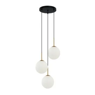 ITALUX PND-5578-3S-BRO-BK lampa wisząca czarny,brązowy