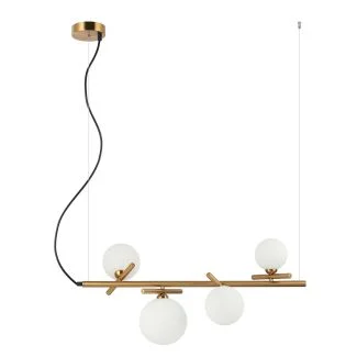 ITALUX PND-5622-4-BRO-W lampa wisząca mosiądz