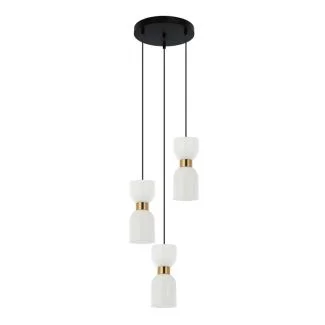 ITALUX PND-57602-3-BK+BRO Monza lampa wisząca mosiądz