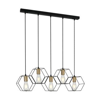 ITALUX PND-74889-5-BK lampa wisząca czarny