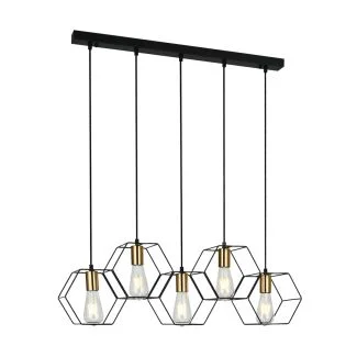 ITALUX PND-74889-5-BK lampa wisząca czarny