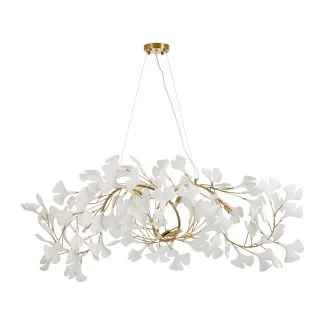STEP INTO DESIGN XY080P-120 Lampa wisząca BOTANIKA WAVE złoto biała 135 cm