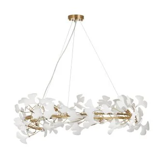STEP INTO DESIGN XY080P-100 Lampa wisząca BOTANIKA złoto biała 100 cm