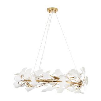 STEP INTO DESIGN XY080P-80 Lampa wisząca BOTANIKA złoto biała 80 cm