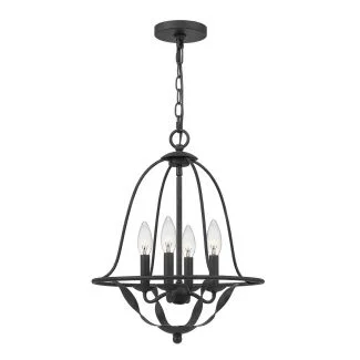 ELSTEAD QZ-BRADBURY-4P-GK Lampa wisząca Bradbury - 4 PŁ - Popielata