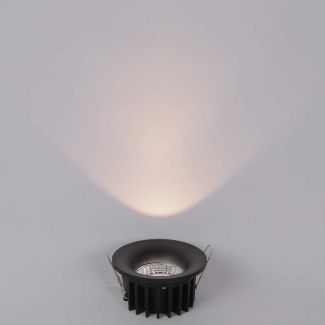 YASKR Oczko podtynkowe Cirro 1xLED czarne RL0104-CCT-BK