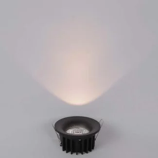 YASKR Oczko podtynkowe Cirro 1xLED czarne RL0104-CCT-BK