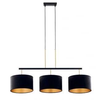 SIGMA 41836 MARII 3 lampa wisząca czarny/złoty