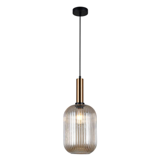 WYPRZEDAŻ ITALUX PND-5588-1L-BRO+AMB Antiola - Lampa wisząca
