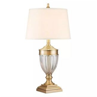 ELSTEAD QZ-DENNISON-BB Lampa stołowa Dennison - 1 PŁ - Szczotkowany mosiądz