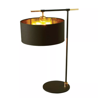 ELSTEAD BALANCE-TL-BKPB Lampa stołowa Balance - 1 źródło światła - Czarna z polerowanym mosiądzem