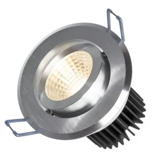 SPECTRUMLED SLI021030NW Oczko sufitowe FIALE II 6W COB 38st 230V NW OCZKO LED pierścień szczotkowane Aluminium