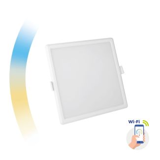 SPECTRUMLED SLI038019CCT Lampa Sufitowa ALGINE DOWNLIGHT 12W 230V 120st IP20 IK06 162x162x35mm BIAŁY kwadrat CCT+DIM Wi-Fi SPECTRUM SMART