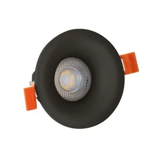 SPECTRUMLED SLIP001014 Oczko sufitowe FIALE V GU10 OCZKO GU10 250V IP20 FI85x35mm CZARNY okrągła