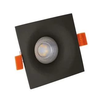SPECTRUMLED SLIP001015 Oczko sufitowe FIALE V GU10 OCZKO GU10 250V IP20 85x85x35mm CZARNY kwadrat.