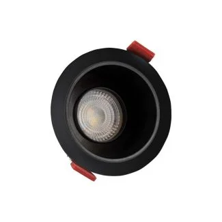 SPECTRUMLED SLIP001019 Oczko sufitowe FIALE COMFORT ANTI - GLARE GU10 OCZKO GU10 250V IP20 FI85x50mm CZARNY okrągła środek czarny ruchoma