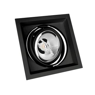 SPECTRUMLED SLIP002016 Oczko sufitowe MDD MAXI UNO GU10 X 1 AR111 250V IP20 186x186x43mm CZARNY