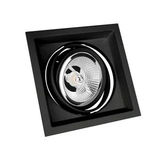 SPECTRUMLED SLIP002016 Oczko sufitowe MDD MAXI UNO GU10 X 1 AR111 250V IP20 186x186x43mm CZARNY