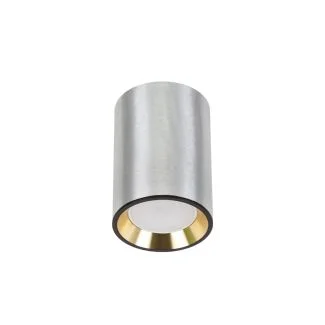 SPECTRUMLED SLIP005014 Lampa Sufitowa CHLOE GU10 MINI NATYNKOWA GU10 250V IP20 70x100mm SREBRNY, ŚRODEK ZŁOTY okrągła